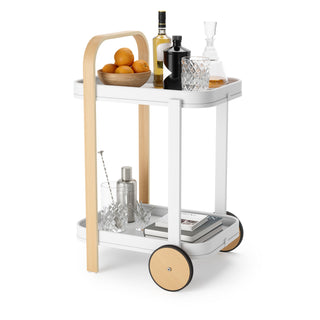 Umbra Bellwood Bar Serving Cart - White/Natural