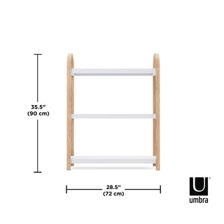 Umbra Bellwood Freestanding Shelf 3 Tier - White/Natural