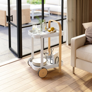 Umbra Bellwood Bar Serving Cart - White/Natural