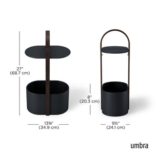 Umbra Bellwood Storage Table - Black/Walnut