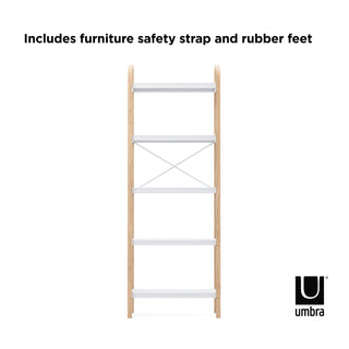 Umbra Bellwood Freestanding Shelf 5 Tier - White/Natural