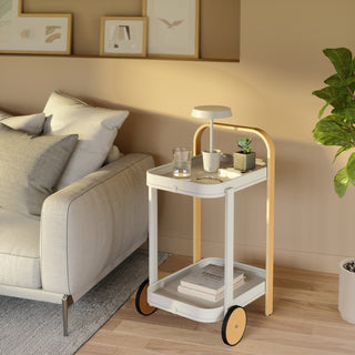 Umbra Bellwood Bar Serving Cart - White/Natural