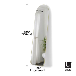 Umbra Hubba Arched Leaning Mirror - Brass