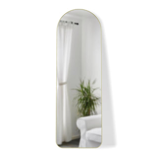 Umbra Hubba Arched Leaning Mirror - Brass
