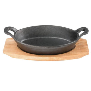 Pyrolux Pyrocast Oval Gratin With Maple Tray 17 x 12.5cm