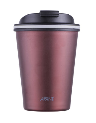 Avanti Go Cup Double W Insulated Cup, 280Ml, Stainless Steel / Pp / Silicone - Ruby