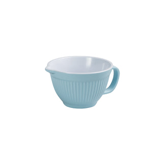 Avanti Melamine Sm Two-Tone Ribbed Bowl With Pouring Lip And Handle, 16Cm/1 Litre - Duck Egg Blue/White