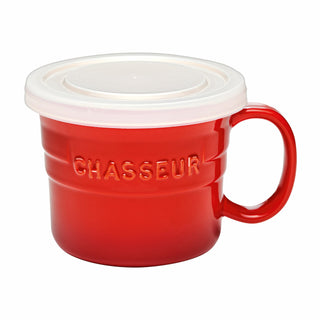 Chasseur Soup Mug withLid 500ml Red