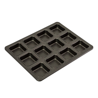 Bakemaster 12 Cup Square Brownie Pan, 34 X 26Cm/6 X 2.5Cm - Non-Stick