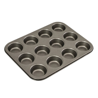 Bakemaster 12 Cup Muffin/Cupcake Pan, 35 X 27Cm/7 X 2.5Cm - Non-Stick