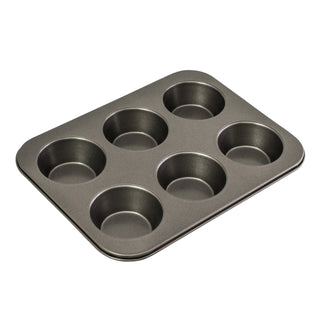 Bakemaster 6 Cup Large Muffin Pan, 35 X 26Cm/9 X 4Cm - Non-Stick