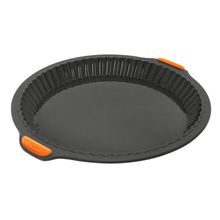 Bakemaster Silicone Round Quiche/Pie Pan, 26 X 3Cm - Grey