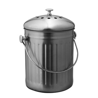 Avanti Compost Bin - 18x27cm/5L - Stainless Steel